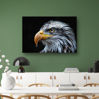 Krachtige Kale Adelaar canvas met baklijst