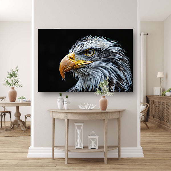 Krachtige Kale Adelaar canvas met baklijst