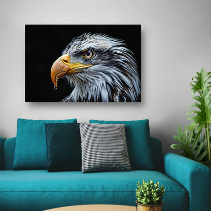 Krachtige Kale Adelaar canvas met baklijst