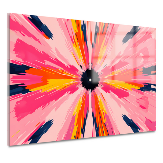 Abstracte paraplu met zwevende kleuren acrylglas