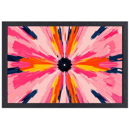 Abstracte paraplu met zwevende kleuren canvas met baklijst