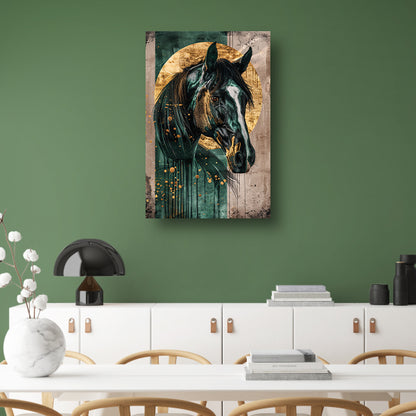 Elegant en dynamisch schilderij van paard acrylglas