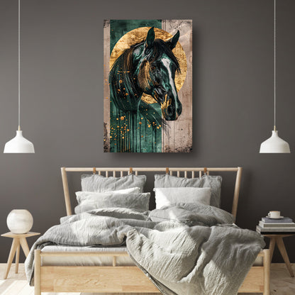 Elegant en dynamisch schilderij van paard acrylglas