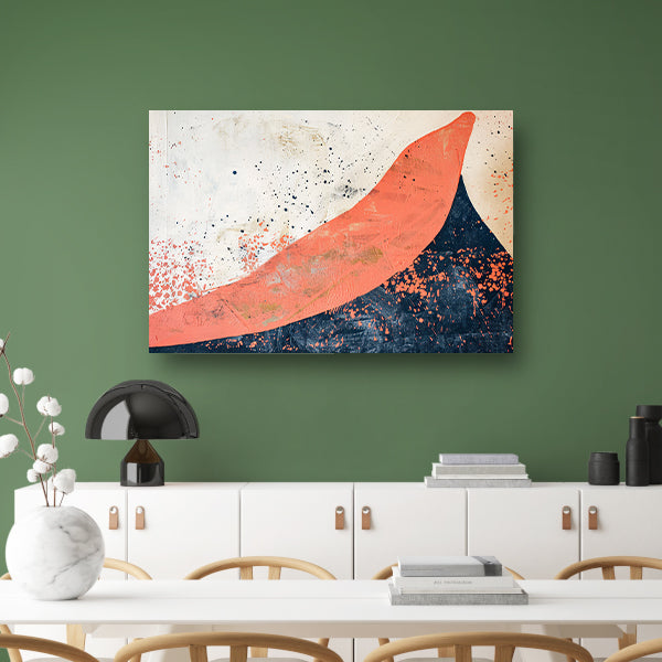 Moderne abstracte schilderij van vulkaanuitbarsting acrylglas