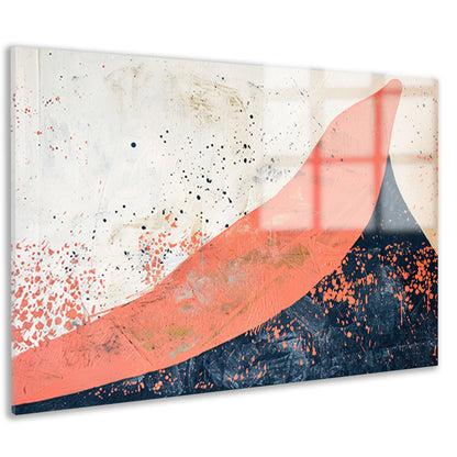 Moderne abstracte schilderij van vulkaanuitbarsting acrylglas