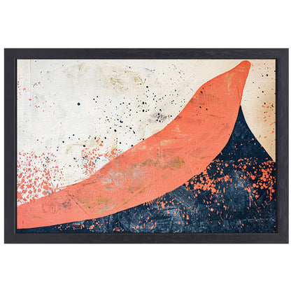 Moderne abstracte schilderij van vulkaanuitbarsting canvas met baklijst