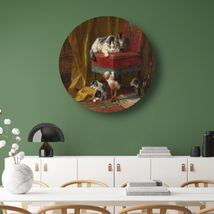 Moeders trots - Henriëtte Ronner-Knip aluminium muurcirkel