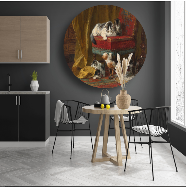 Moeders trots - Henriëtte Ronner-Knip aluminium muurcirkel