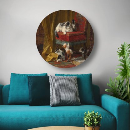 Moeders trots - Henriëtte Ronner-Knip aluminium muurcirkel