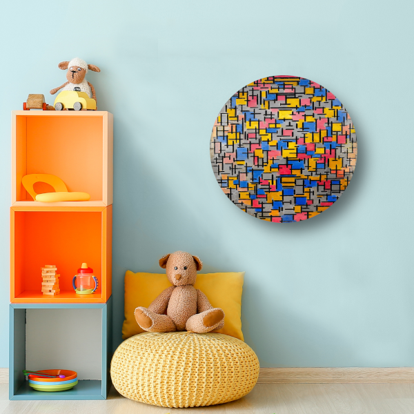 Compositie - Piet Mondriaan forex muurcirkel