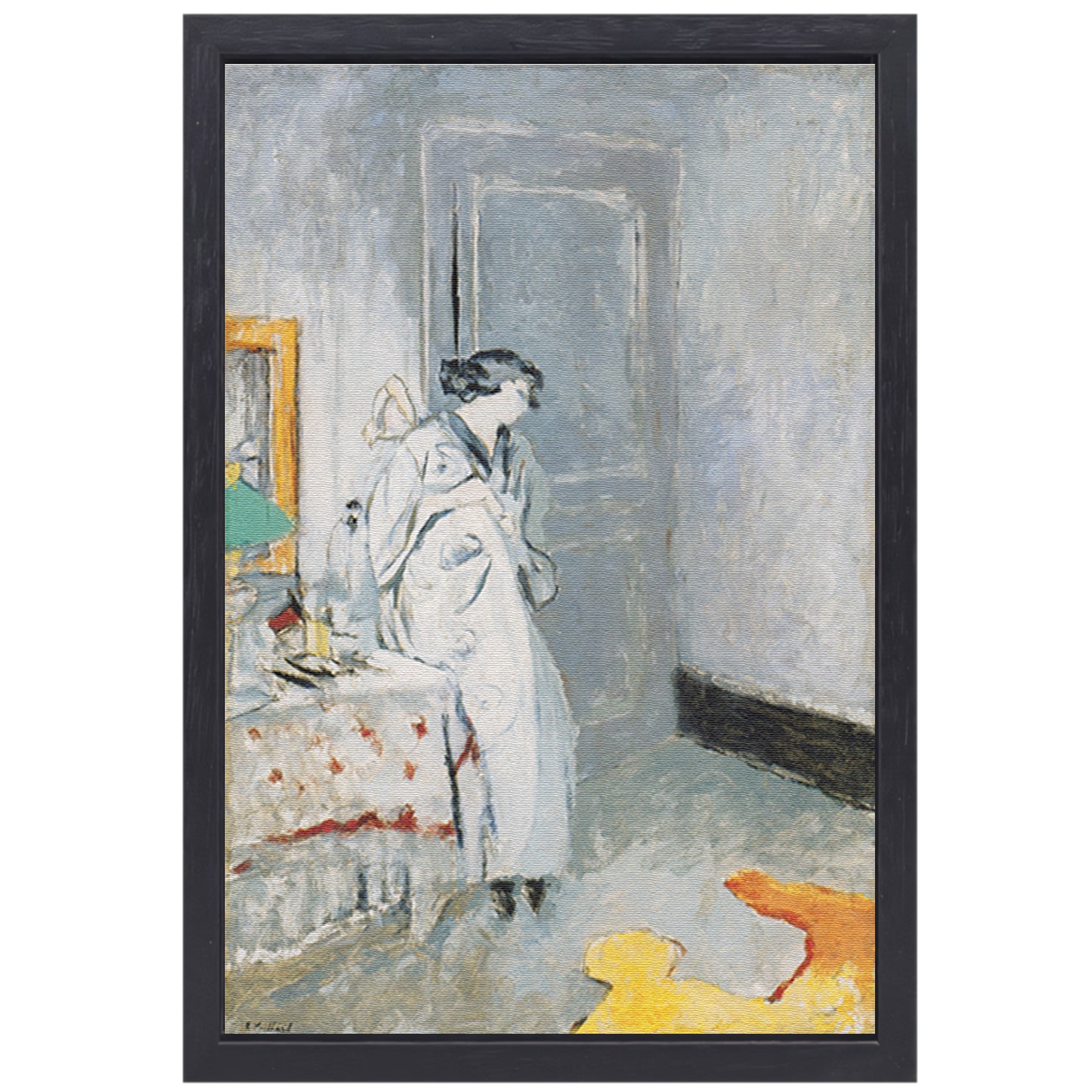De blauwe kamer - Édouard Vuillard canvas met baklijst