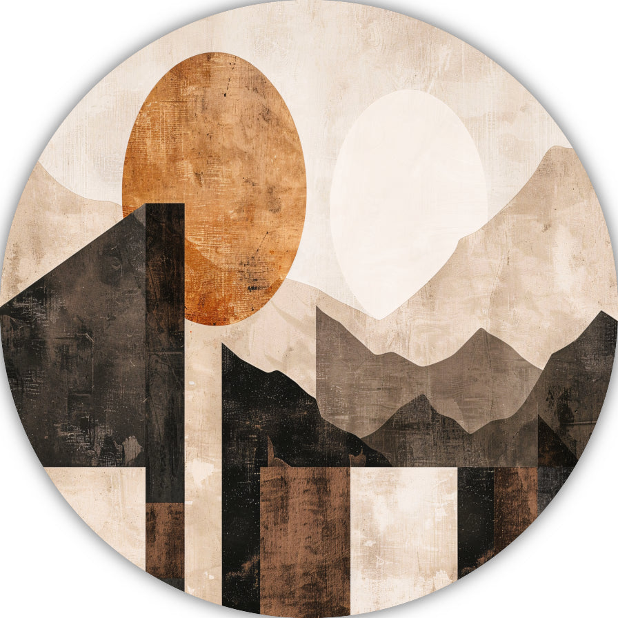 Stedelijke Skyline in Minimalistische Tinten forex muurcirkel
