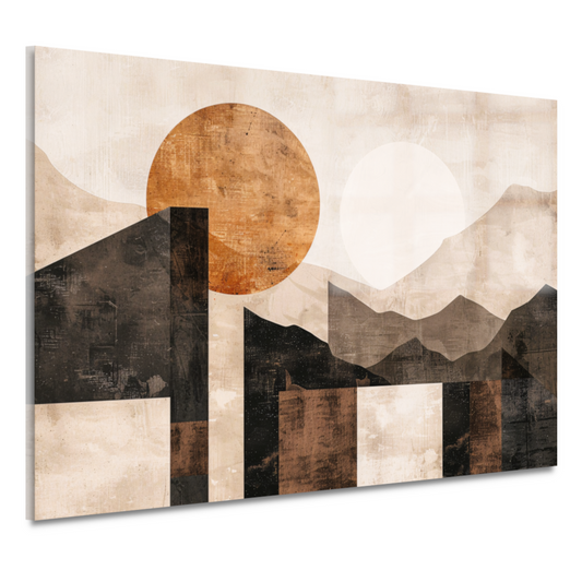 Stedelijke Skyline in Minimalistische Tinten acrylglas