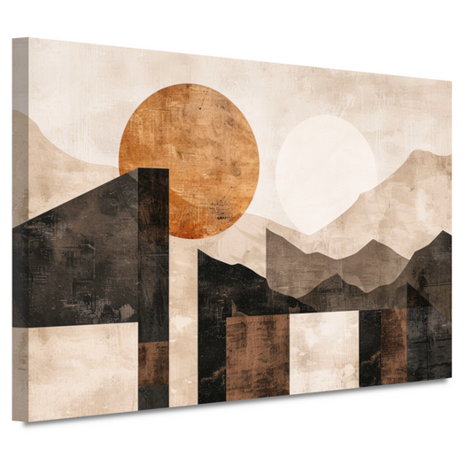 Stedelijke Skyline in Minimalistische Tinten canvas