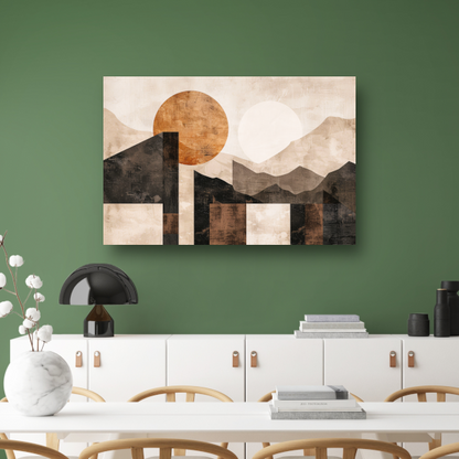 Stedelijke Skyline in Minimalistische Tinten acrylglas