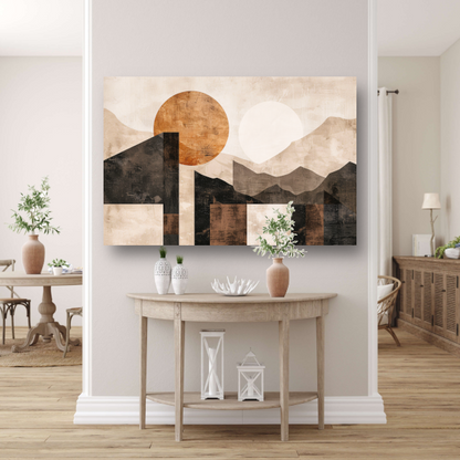 Stedelijke Skyline in Minimalistische Tinten acrylglas