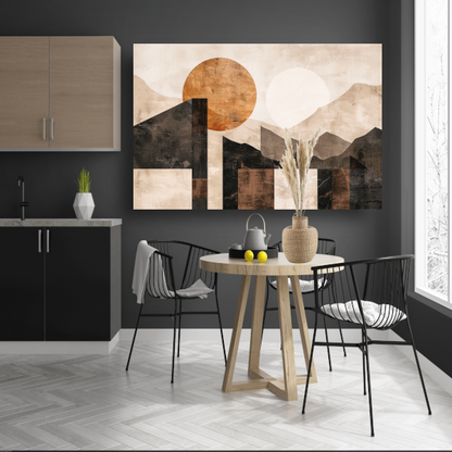 Stedelijke Skyline in Minimalistische Tinten acrylglas