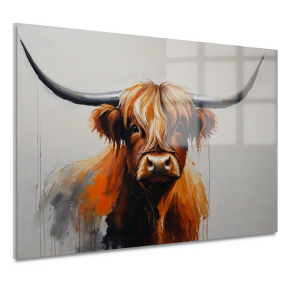 Majestic Highland Cow in Artistic Realism acrylglas