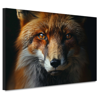 Intrigerende vos in schemerlicht canvas