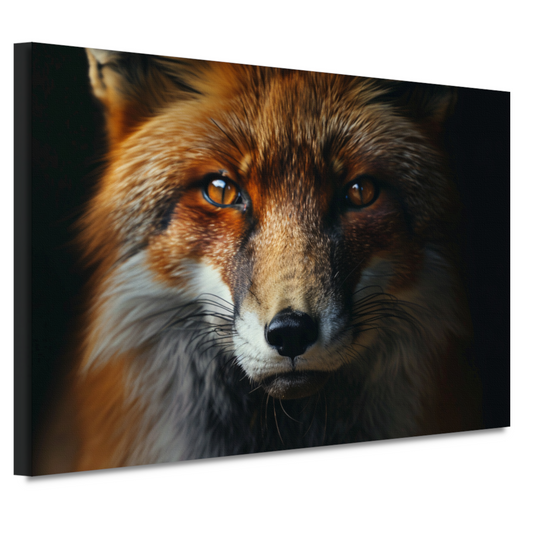 Intrigerende vos in schemerlicht canvas
