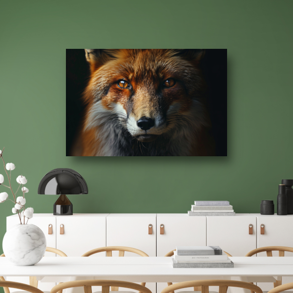Intrigerende vos in schemerlicht canvas