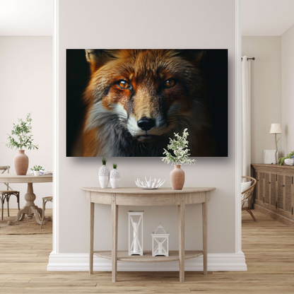 Intrigerende vos in schemerlicht canvas