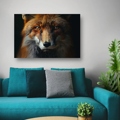 Intrigerende vos in schemerlicht canvas