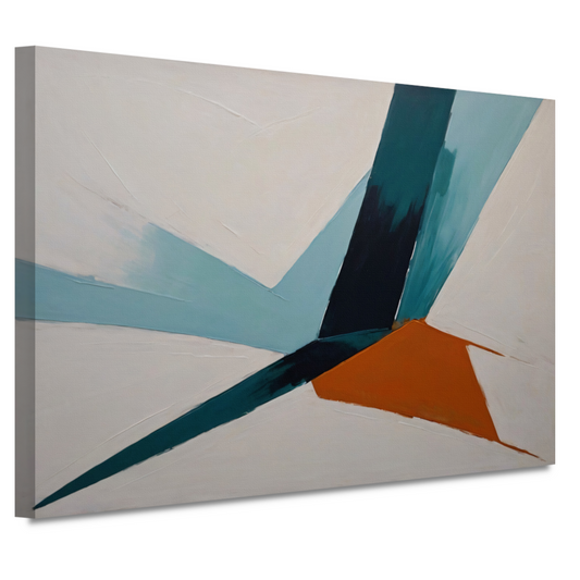 Dynamische Abstracte Compositie in Kleur canvas