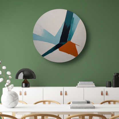 Dynamische Abstracte Compositie in Kleur forex muurcirkel