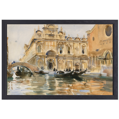 Rio dei Mendicanti, Venetië - John Singer Sargent canvas met baklijst