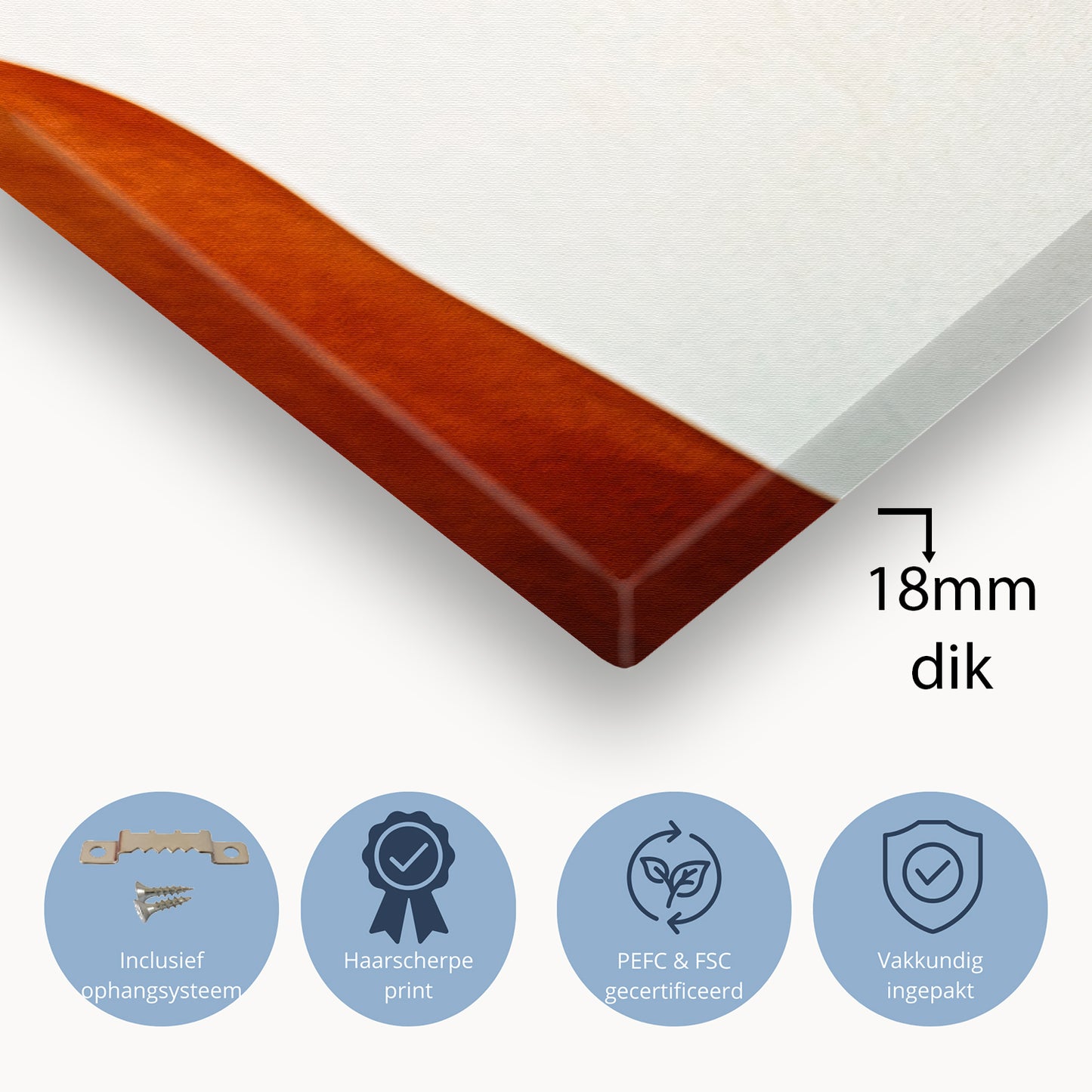 Abstract portret met kleurvlakken canvas