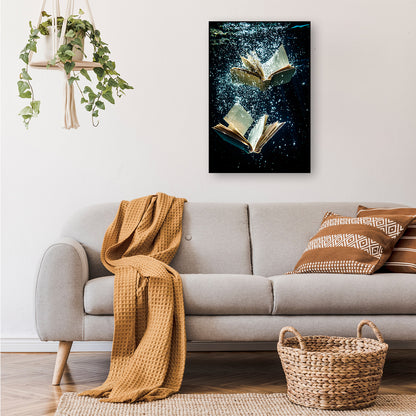 Dromerige boeken onder water canvas