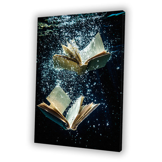 Dromerige boeken onder water canvas