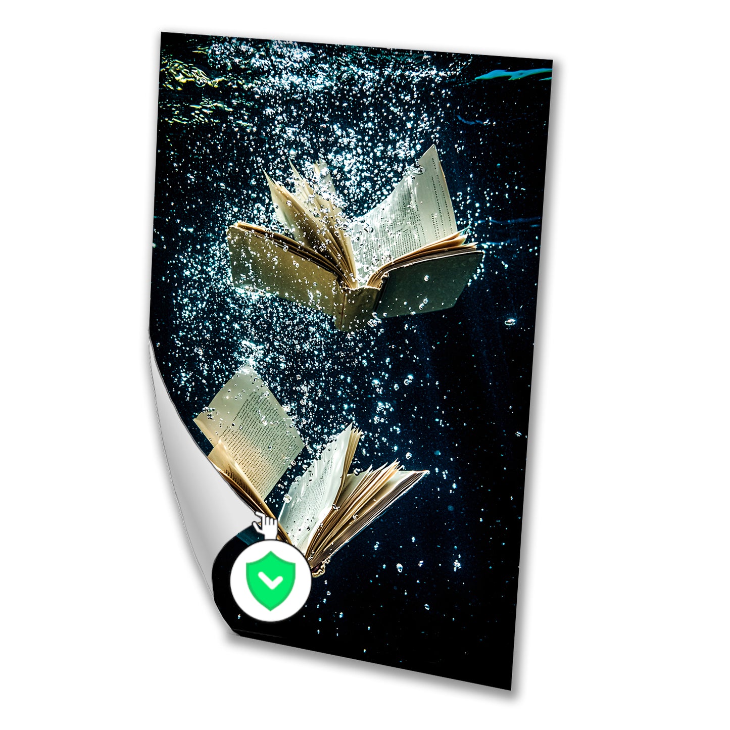 Dromerige boeken onder water poster
