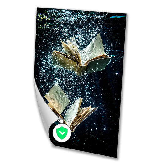 Dromerige boeken onder water poster