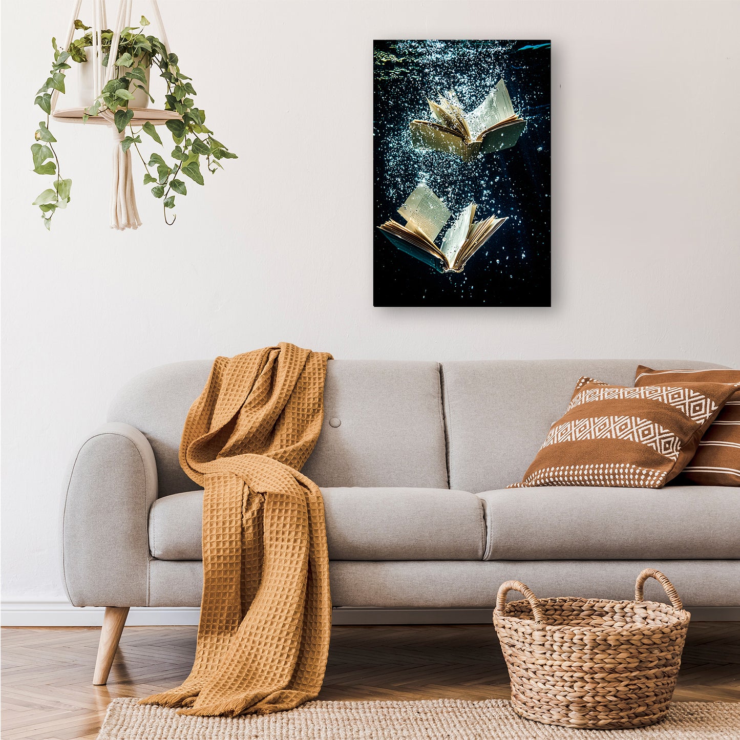 Dromerige boeken onder water poster