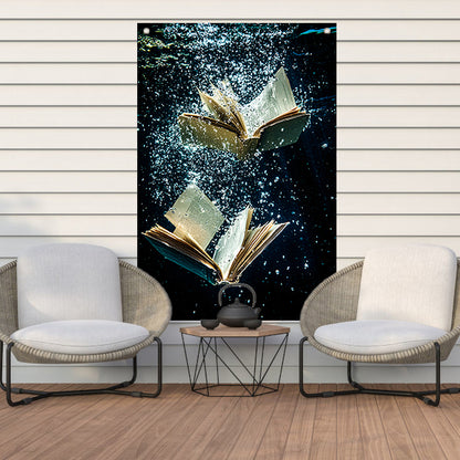 Dromerige boeken onder water tuinposter